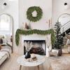 Realistic Green Pine Wreath 1.5m/1.8m/2.7m Christmas Garlands Artificial Garland For Wreath Fireplace Tree Mantel Porch Indoor