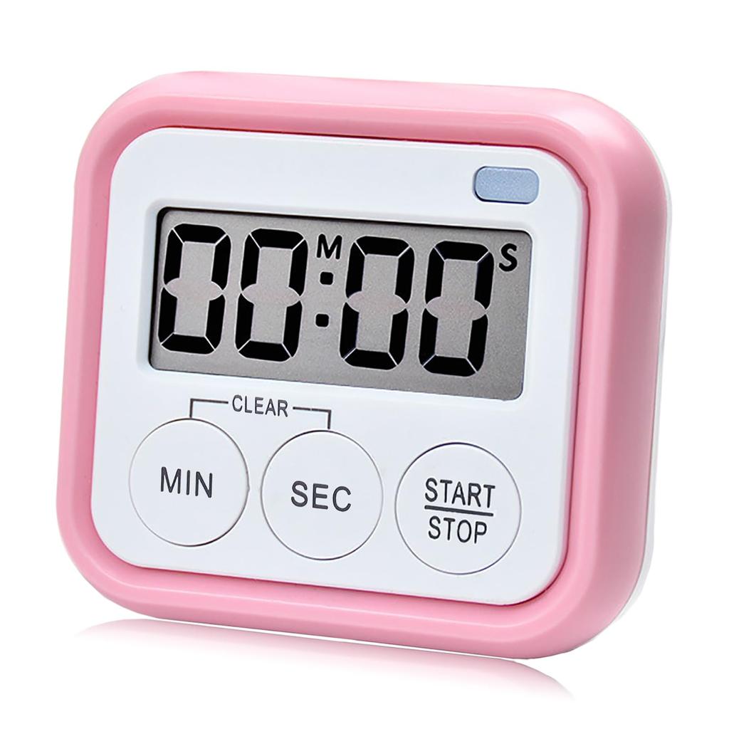 Kitchen and Learning Timer, Multifunctional, Large Screen, 100-Minute Timer, Timing & Countdown, Mute Function, Wall Mount, Stand, Magnetic, for