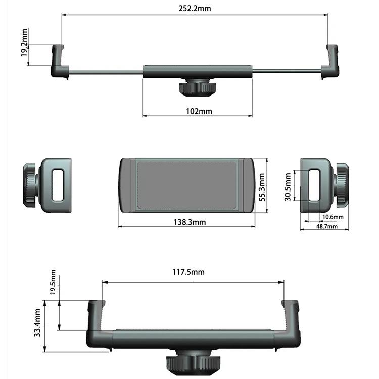 Car Headrest Tablet Holder Stand With Rotating Telescopic For 6-12.9inch Phone/tablet