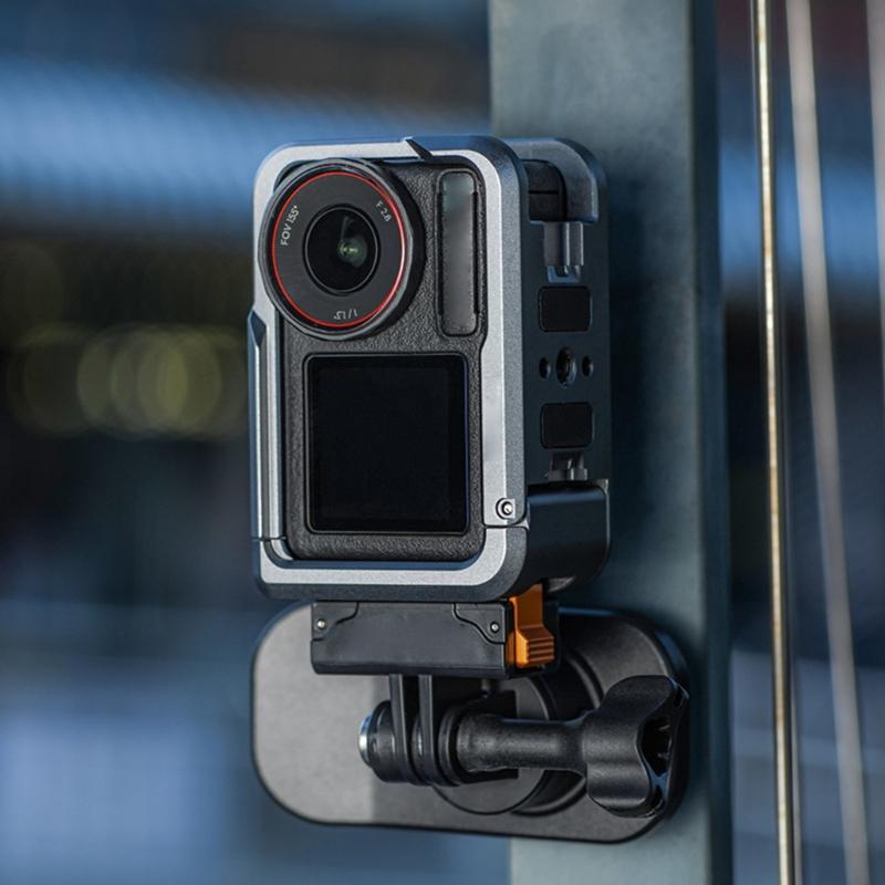 Metal Protective Camera Cage Magnetic Adsorption for Action 5 Professional with Quick Release and Cold Shoe Interfaces