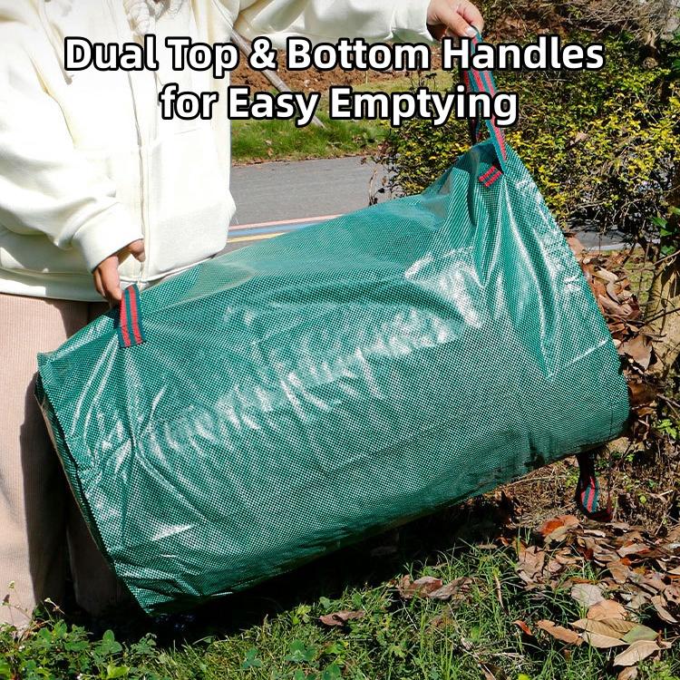Bolsas para Residuos de Jardín - Reutilizables de PP de Alta Resistencia con Asas, Gran Capacidad con Tejido Industrial y Asas para Recogida de Plantas, Césped y Hojas
