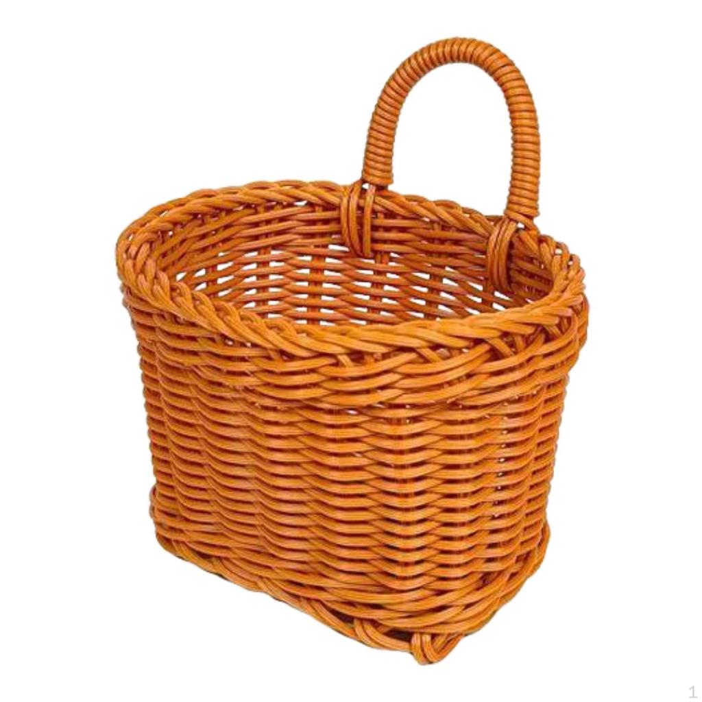 Hanging Storage Basket Wall Mounted Kitchen Sturdy with Handle Flower Holder Multifunctional