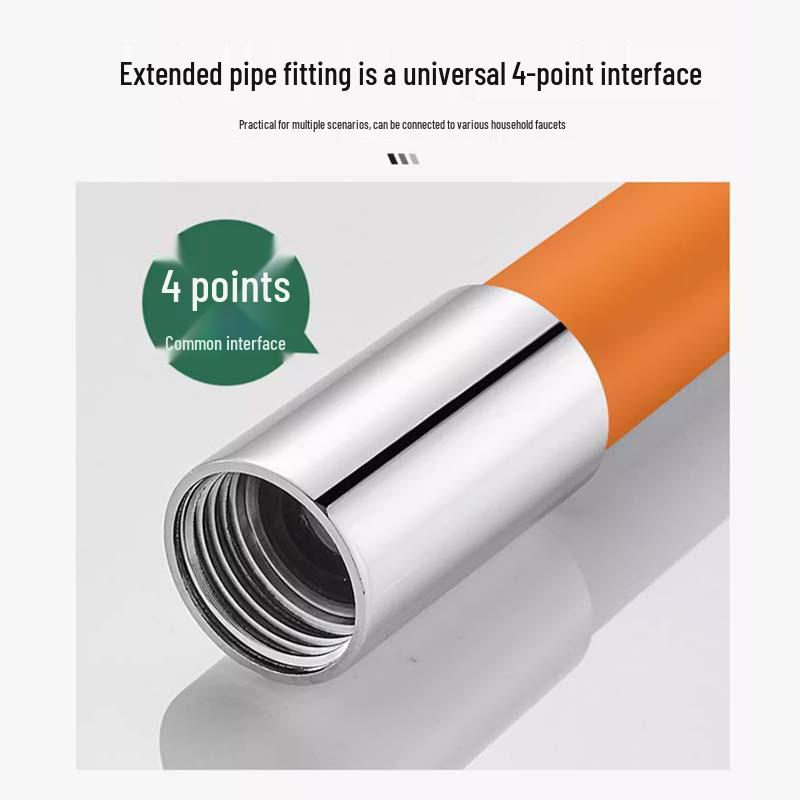 Stainless Steel Anti-Splash Faucet Hose Extension for Washing Machine and Shower Head