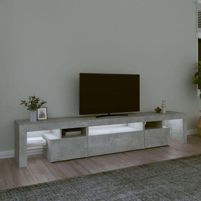 VidaXL Meuble TV avec Lumières LED Centre de Divertissement Rangement Meuble Média Meuble de Salon Salle de Séjour Maison 3152797