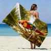 Tropischer Papagei Palm Beach Handtuch Gemustert Sonnenschutz Und Winddicht Geeignet Für Schwimmbad Camping Reisen