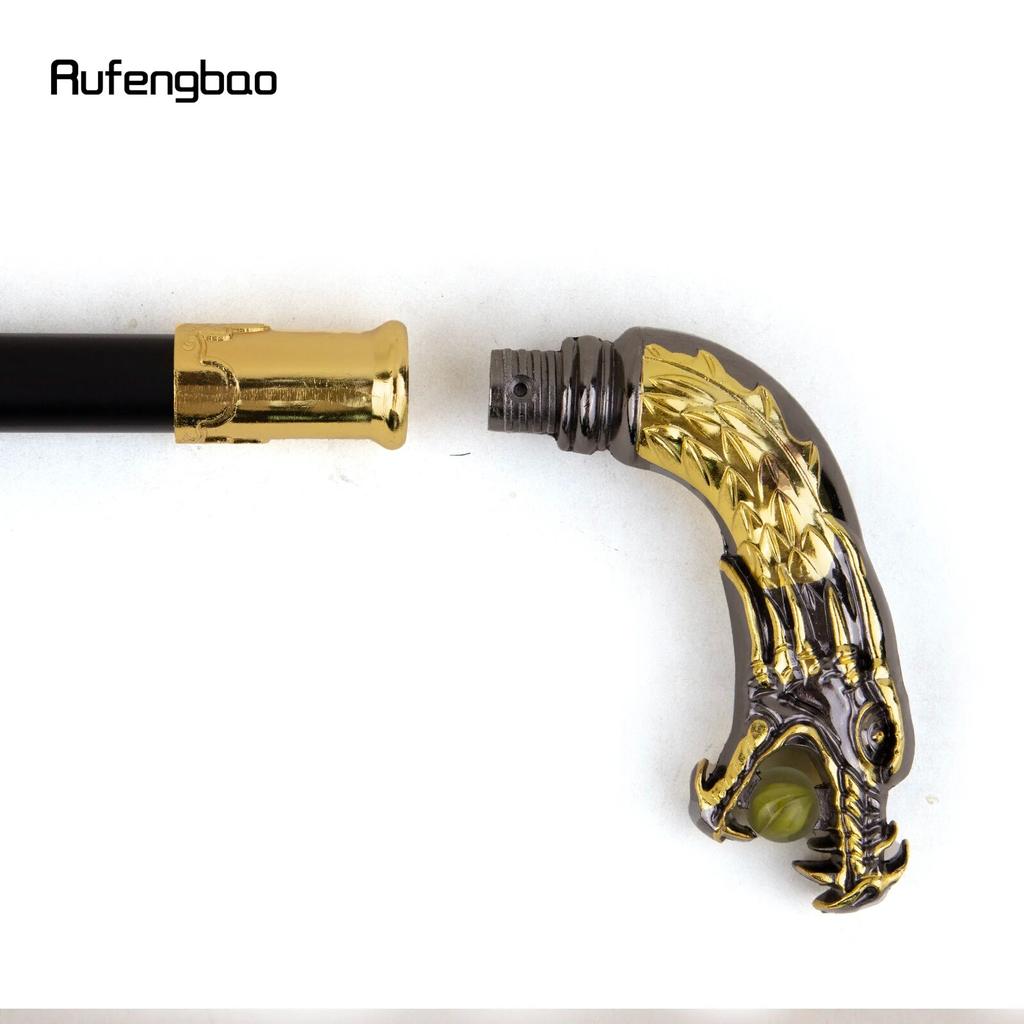 Mâner Dragon Negru Auriu Baston de lux Party Fashion Elegant Baston Decorativ Cospaly Buton Baston Crosier 90cm