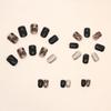 Smudge black, sweet and cool Spice girl manicure, silver glitter, cool and sa, classical high-end ins wind wearing nail piece