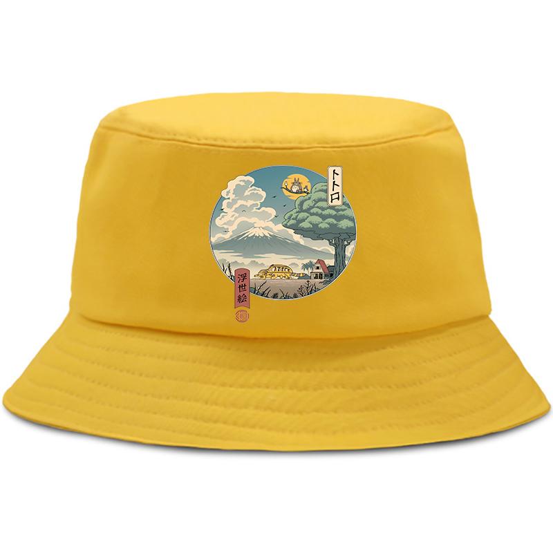 Totoro Pălărie de vară Femei Unisex Panama bob Pălărie de găleată The Design Vizor plat Miyazaki Hayao Studio Ghibli Pălărie de pescar Anime