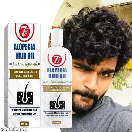 7 Days Alopecia Treatment Hair Oil For Men & Women 100ml For Thicker Hair