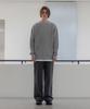 AGOD Crew Neck Ribbed Oversized Hacci Knit [Gray]