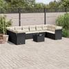 Vidaxl 11-Cz. Set da Giardino, Cuscini Rattan Nero Pe