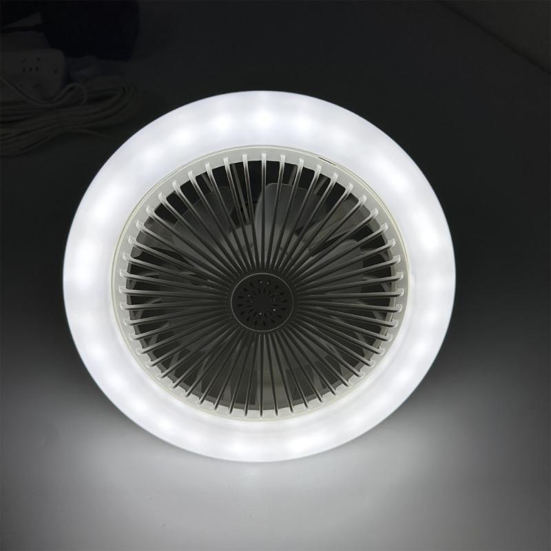 LED Deckenleuchte mit Ventilator-Timer Deckenventilatorleuchten 3 Windgeschwindigkeiten Stufenloses Dimmen Licht Moderne Ventilatorbeleuchtung