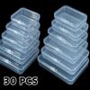 30PCS Packing Box Plastic Box Storage Box Translucent Box Rectangular Box Dustproof Waterproof Durable Multifunctional Strong