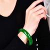Imperial Green Burmese Jadeite Bracelet – Full Green, Ethnic Style, High-Grade Ice-Waxy Texture Gift.