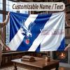 Custom Name Flannel Throw Blanket Crystal Palace Pattern Warm Home Decoration