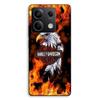 Phone Case - MANIACASE - Xiaomi Redmi Note 13 5G - Silicone TPU - Fire Eagle Harley Davidson - Black