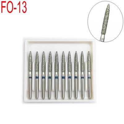 10pcs Dental Diamond Burs Hoge Snelheid Bur Medium Tandarts Tanden Polijsten Gereedschap voor Tandarts FO-13
