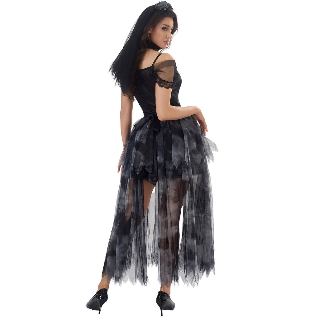 Vampir hayalet gelin cos kostümü, elbise, cadılar bayramı kostümü