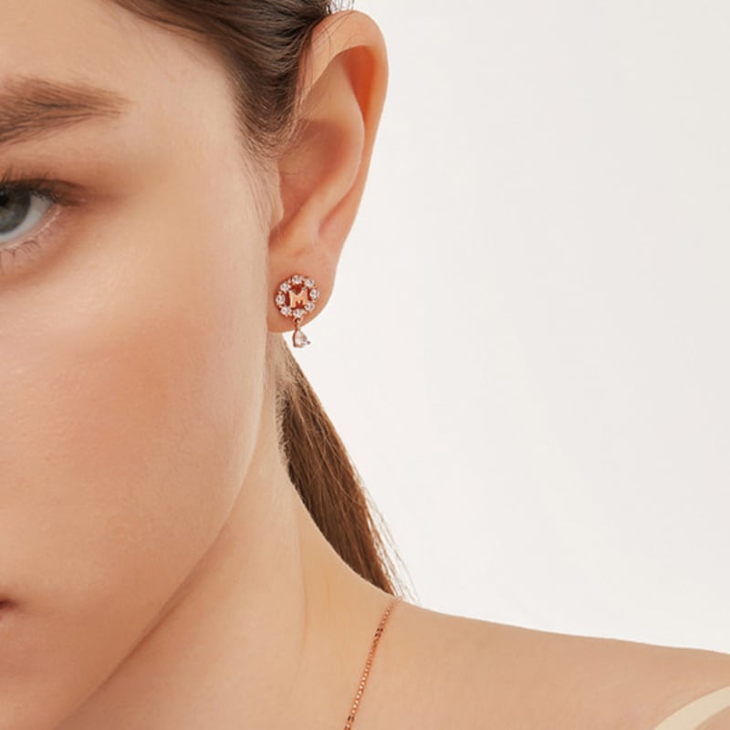 METROCITY JEWELRY M Basic Sterling Silver Rose Earrings A231SE9023RPA