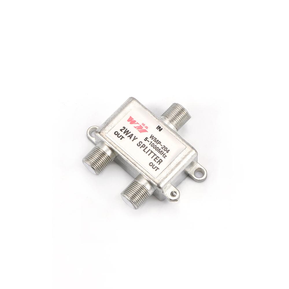 Durable 5-1000 MHz 2 Way Coaxial Cable Coax Cable TV Antenna Satellite TV Receivers Signal Split