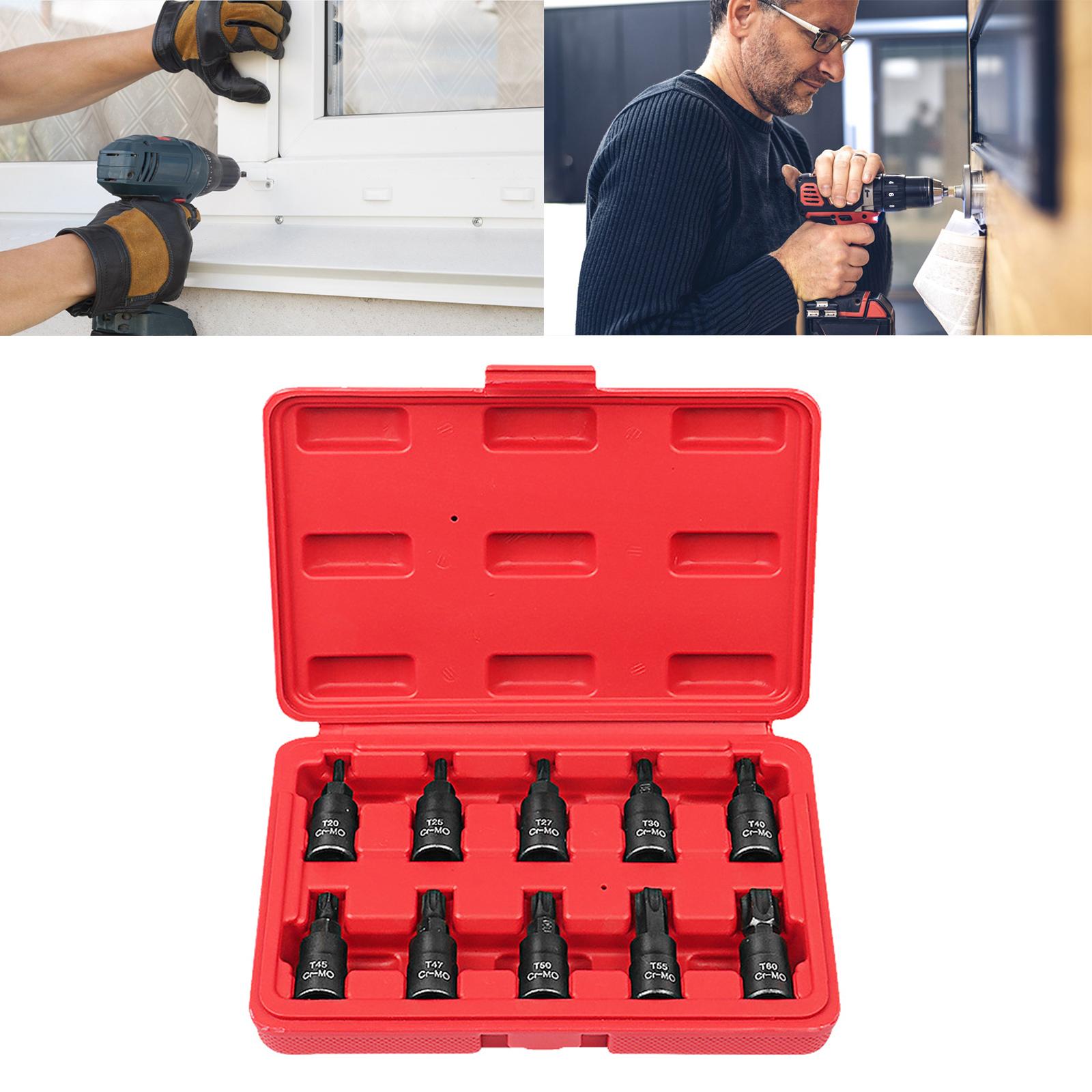 

Набор адаптеров для ударных головок, 10 шт., 3/8, ударная отвертка из хром-ванадиевой стали и комплект для переоборудования гаечных ключей, переходники для головок