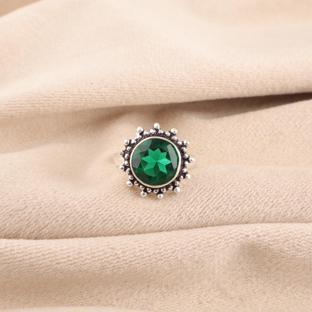 Chrome Diopside Gemstone 925 Sterling Silver Jewelry Handmade Engagement Ring RR-7-1