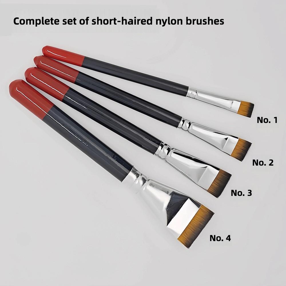 

Кисть нейлоновая с коротким ворсом для лакировки лаковые изделия большая кисть для лакировки масляная живопись инструменты материалы искусство маленькая плоская ручка