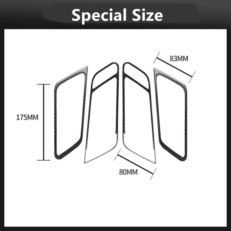 For Porsche Macan Car Styling Carbon Fiber Car Door Handle Decorative Stickers Car Interior Decoration Auto