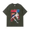 275 GSM Washed T-shirts 100% Cotton Captain Tsubasa V2 Print Unisex Heavy Cotton T Shirt