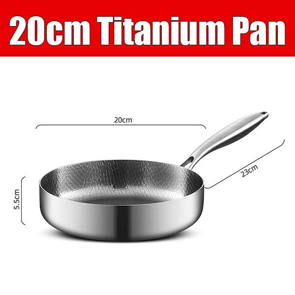

20/24/28cm Titanium Hammered Pan Pro Multi-Function Ultra-Durable Fry Cooking Pan Titaniums Nutri Pans Compatible w All Cooktops