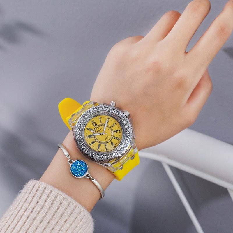 Luminous LED Quartz Watch with Silicone Strap