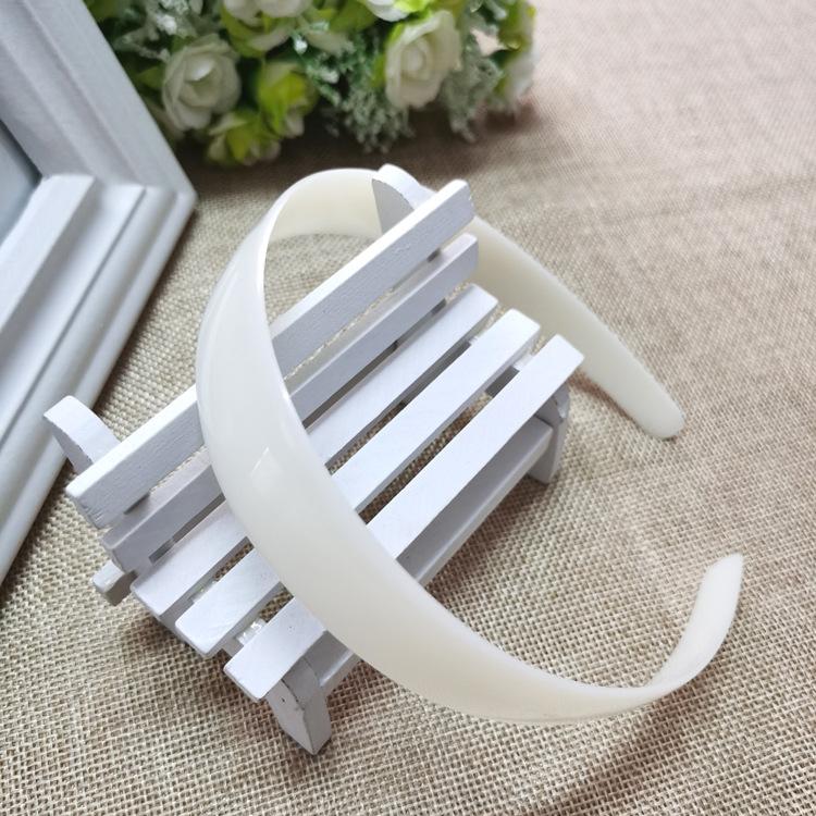 10Pcs/Lot 5-25mm White Plastic Headbands No Teeth Head Hoop Band Base For DIY Women Girl Wide Hairbands Accessories Wholesale White 25mm