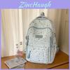 Nylon Starry Moon Backpack With Curved Shoulder Straps For Daily Use