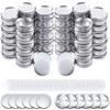 25Set 3.7cm/1.46in Round Button Parts Kit - Tinplate Tops & Plastic Clips with Film for DIY Button ZSY