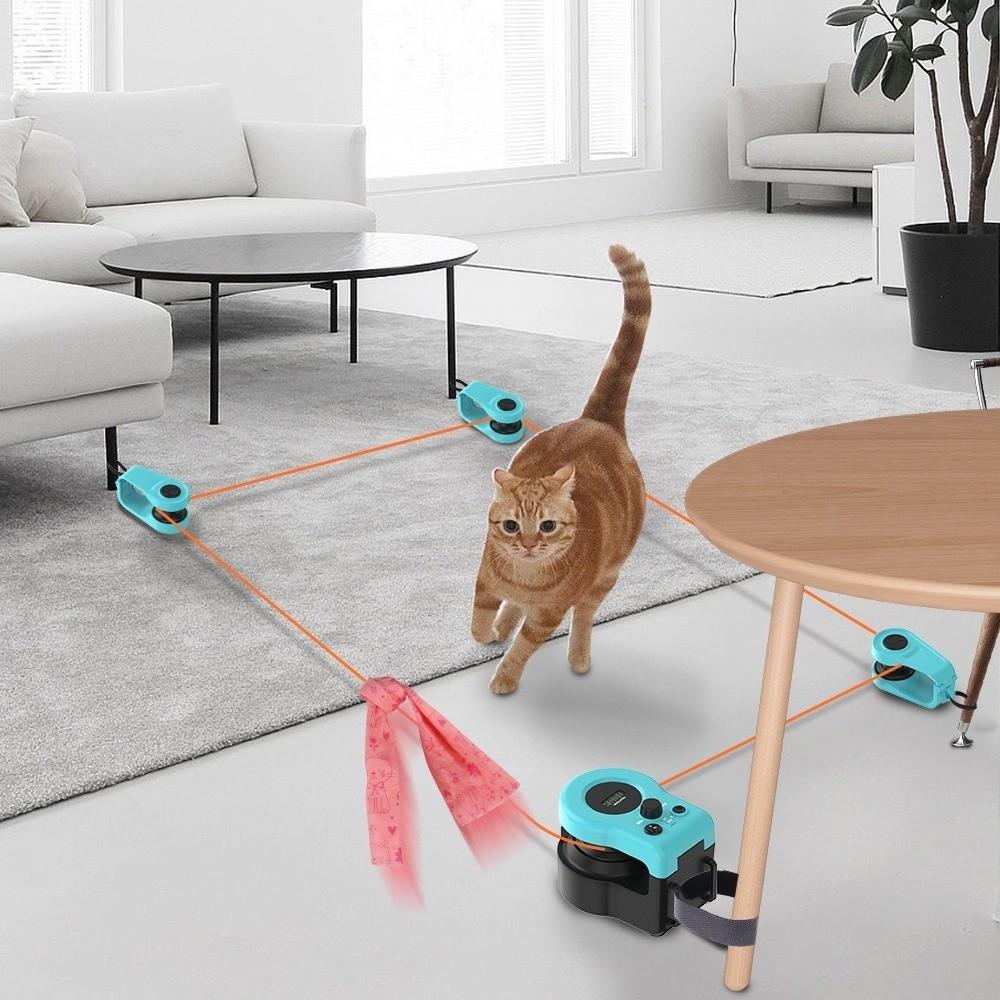 Adjustable Speed Interactive Cat Toy Mental Stimulation Chase Run Exercise Cat Treadmill DIY Mouse Toy Cat Wheel Exerciser