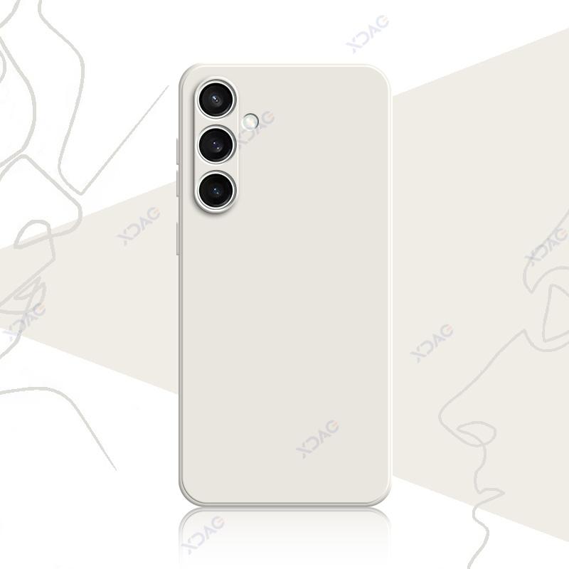 Etui na telefon komórkowy dla Samsung Galaxy S24 FE SamsungS24FE 5G 360 Miękkie Luksusowe Kwadratowe Wodoodporne Pokrowce z Płynnego Silikonu