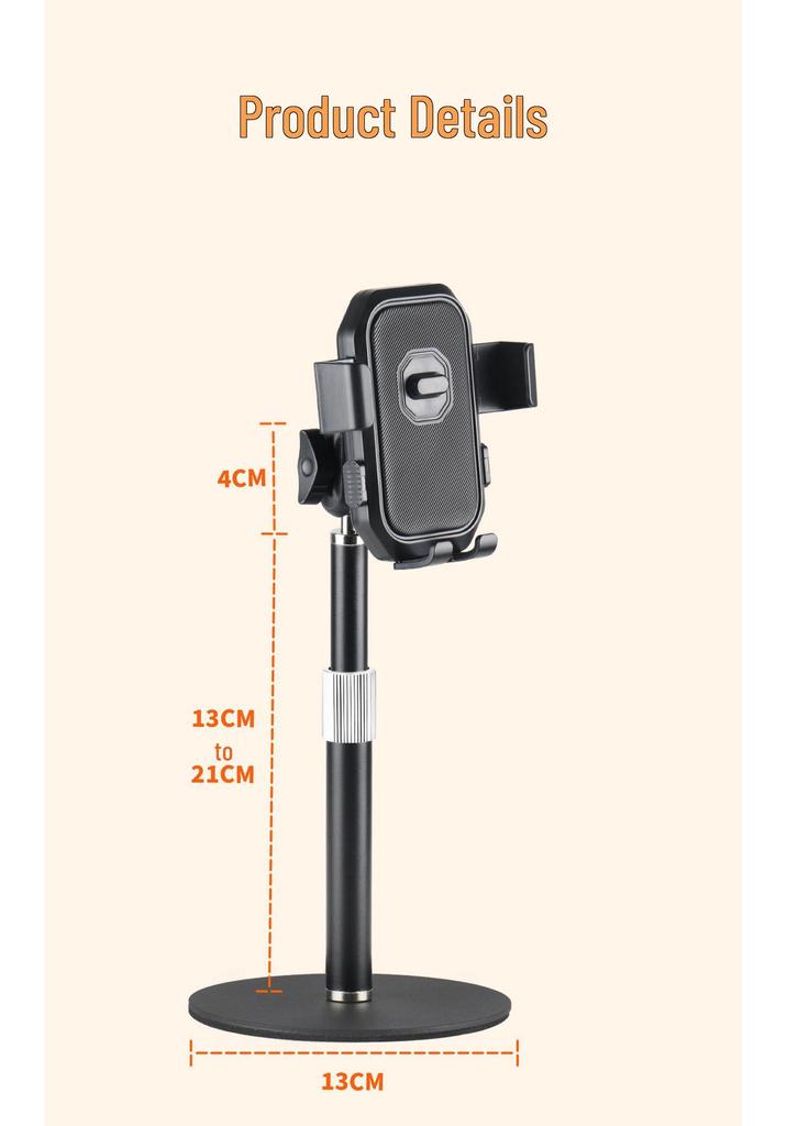 2026 Adjustable Metal Desktop Phone Holder - 360° Rotating Stable Stand for Home