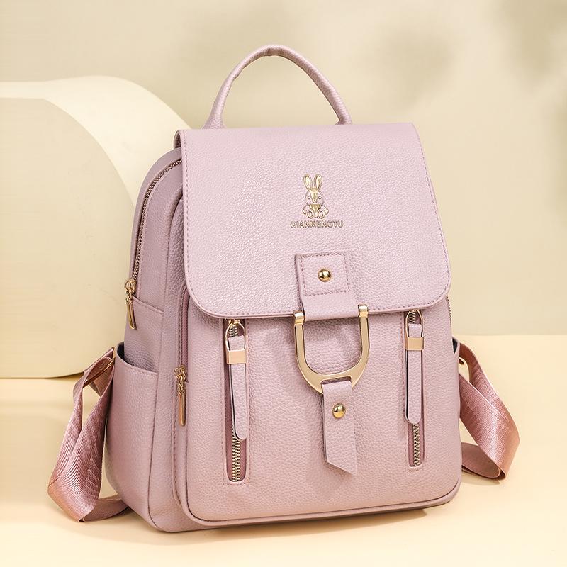2025 Autumn/Winter Women's Fashion PU Soft Backpack - Elegant European & American Style