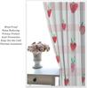 Boho Strawberries Curtains Cute Pink Bohemia Fruit Rod Pocket Blackout Window Treatment for Kitchen Living Room Girls Woman Room