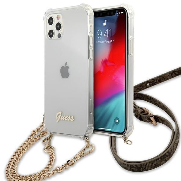 Guess Guhcp12Mkc4Gsgo Iphone 12/12 Pro6,1 Transparent Hardcase 4G Gold Chain