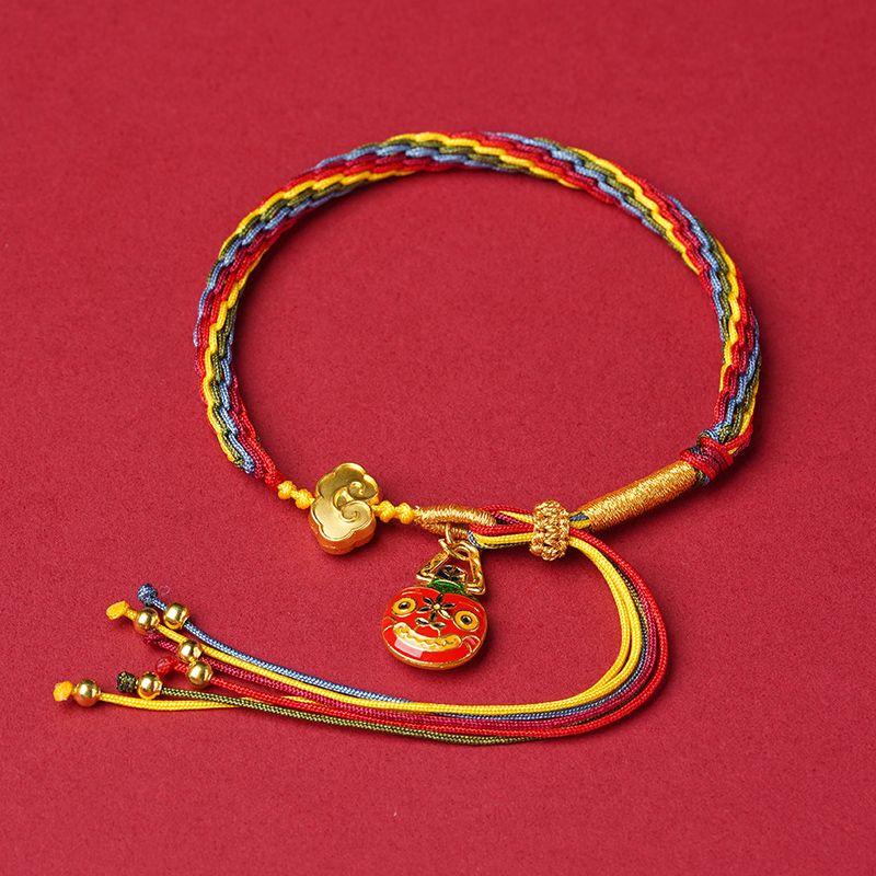 

[Храм Тяньтай Магия] Глотающий Золото Зверь Ремешок Этот Животный Год Красная Веревка Праздник Драконьих Лодок Красочная Плетеная Веревка Цикл Браслет [Mother] Swallowing gold beast hand rope