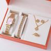 5Pcsset Gift Set Fashion Ladies Watch Women'S Watch Bracelet Watch Quartz Watch