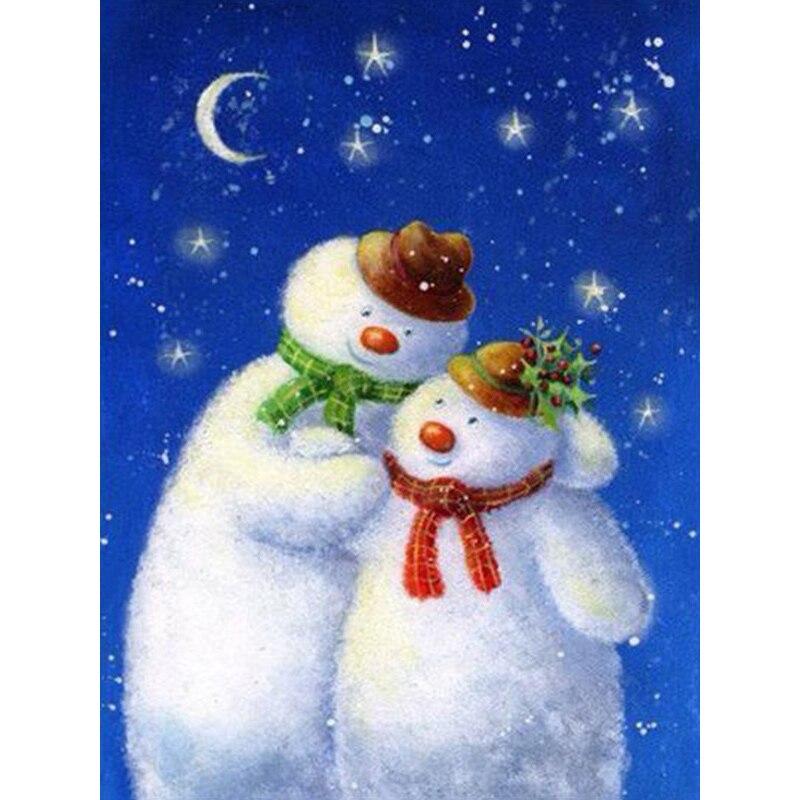 Novo 5D DIY Pintura Diamante Boneco de Neve Bordado Diamante Natal Ponto Cruz Rodada Completa Broca Artesanato Decoração de Casa Arte Presente