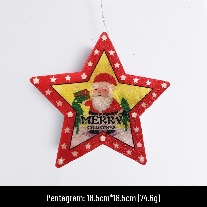 LED Christmas Tree Snowflake String Lights with Santa Claus Decoration