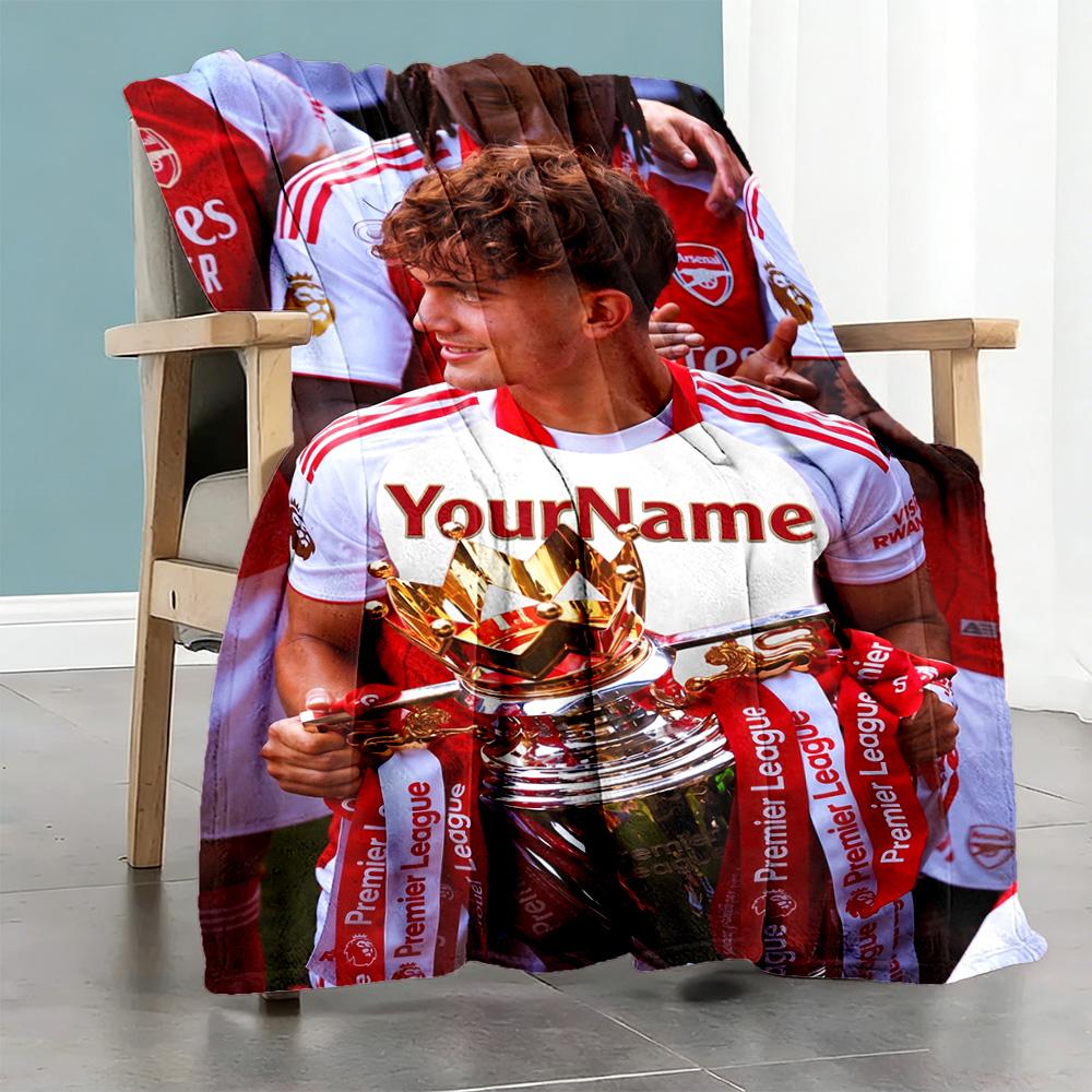Arsenal Personalized Text Blanket Gift Personalized Blanket Comfortable Perfect for Office Chair Sofa Livingroom Bedding Four Seasons Multipurpose