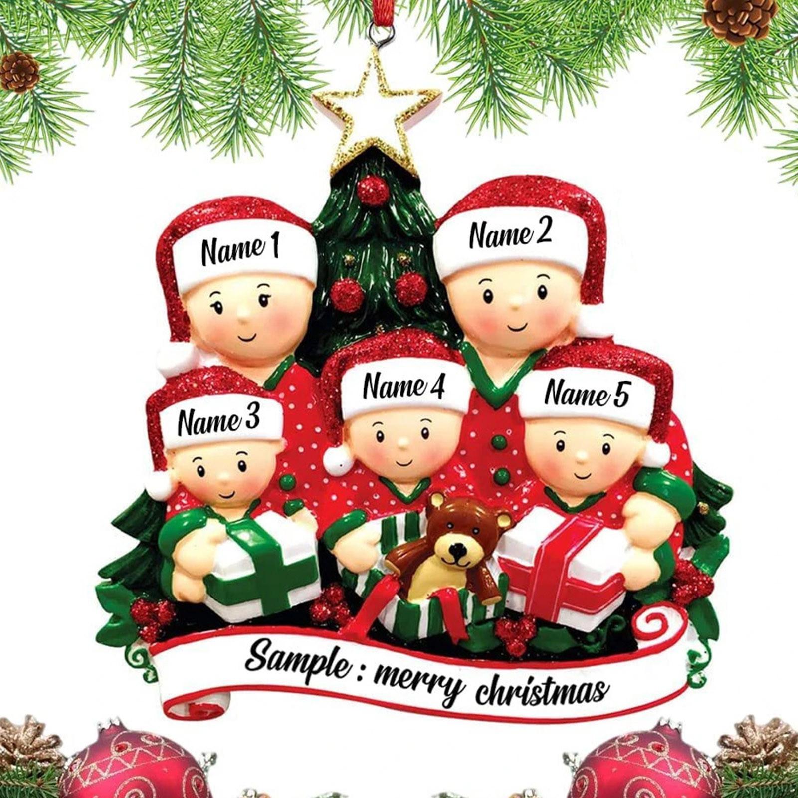 

Personalized Family Christmas Tree Decorations, Surnames, Christmas Tree Pendants, Christmas Tree Decorations, Family Gifts One Size