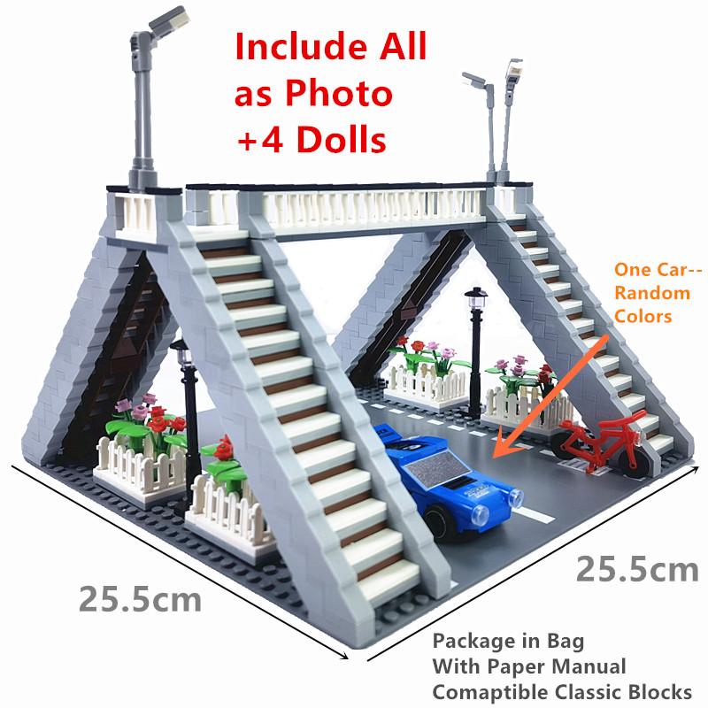 Premium-Quality Creative City-District Superior-Grade Assembly Construction-Blocks Citi First-Class Street Superior-Grade View First-Class Moc