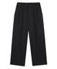 PRAIRIE Loose Fit Double-Pleat Wide Slacks (Black)