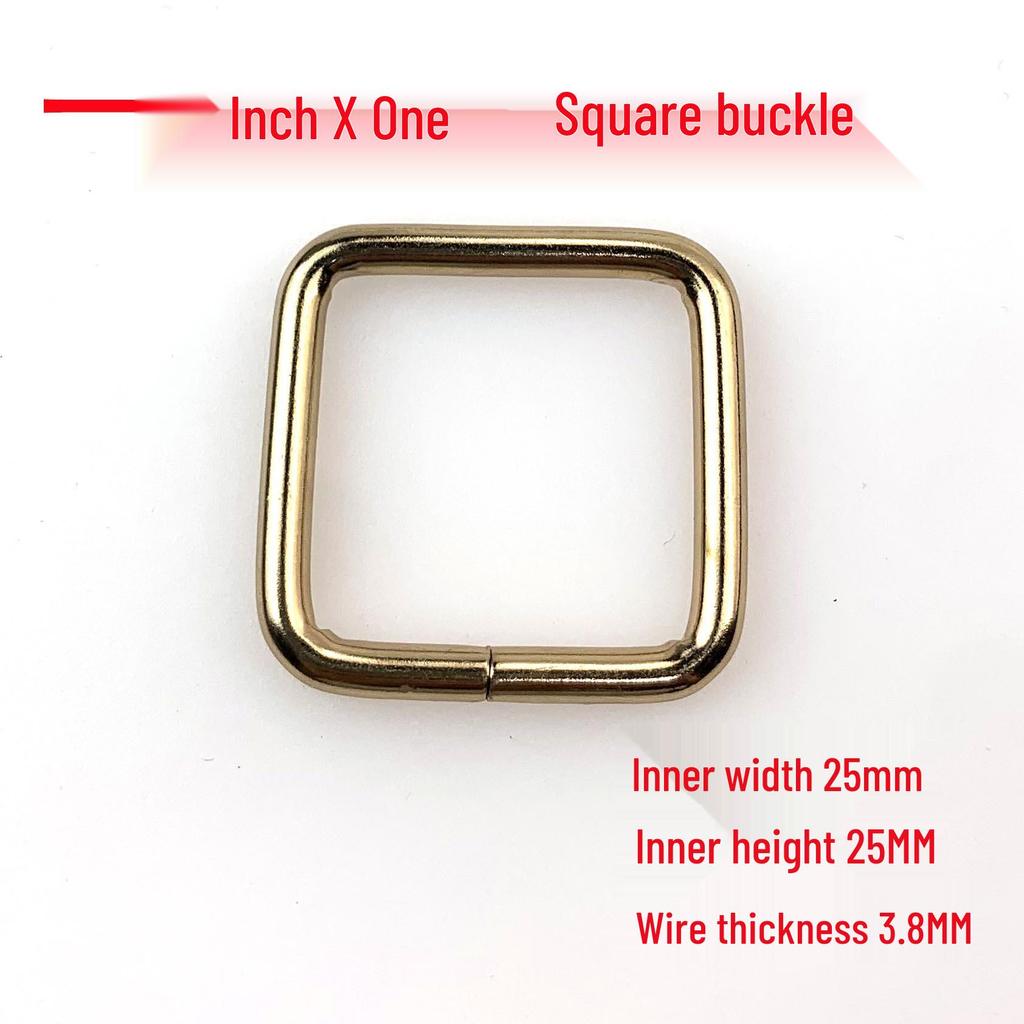 3.8MM Thick Iron Square Ring Buckle for Luggage and Webbing Adjustment