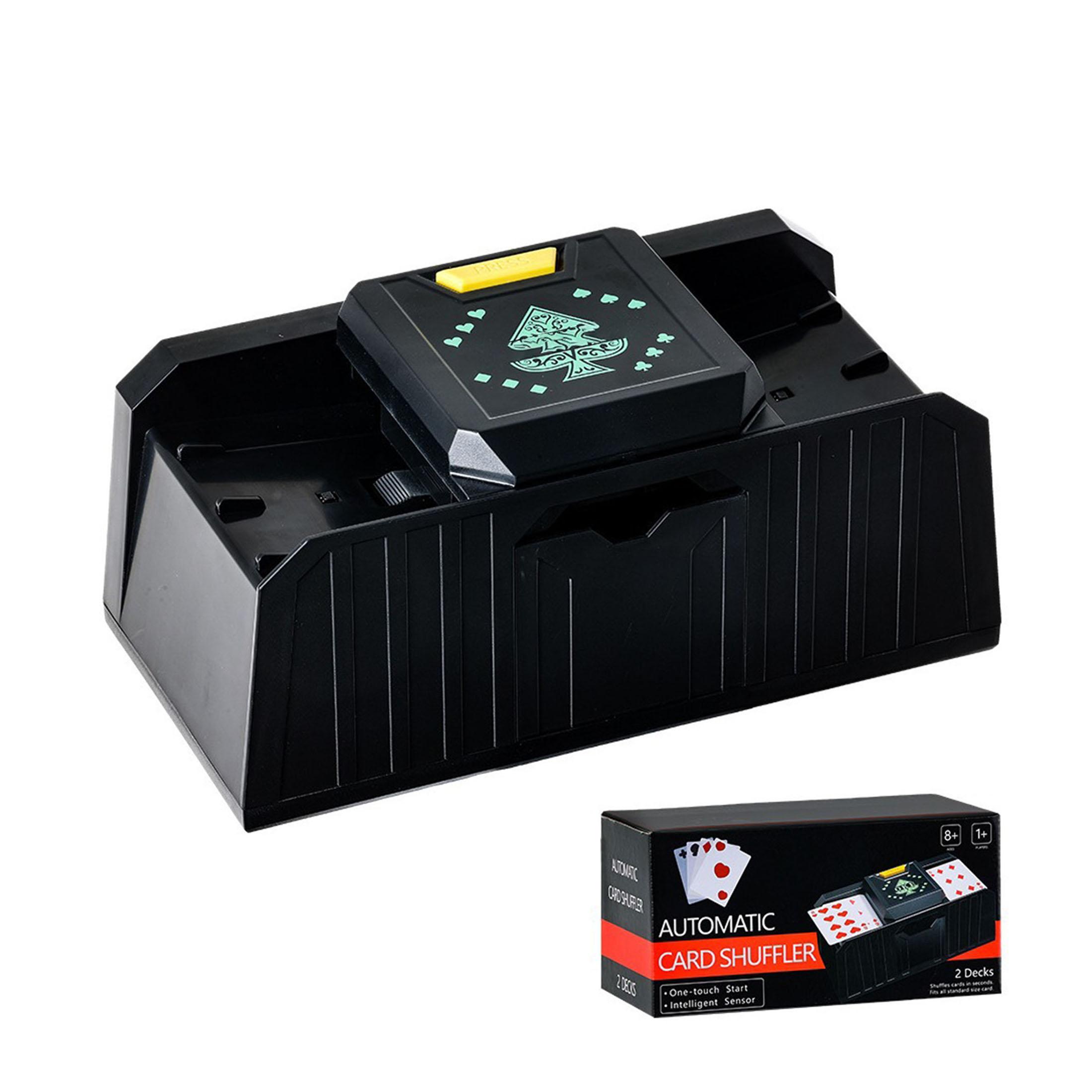 

Rechargeable Automatic Card Shuffling Machine, Induction Type Stop Without Cards, Electric Poker Shuffler for Texas Hold em Card Casino and Home Games